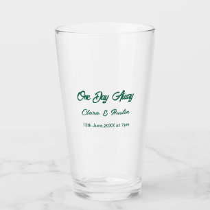 Probedinner Einen Tag entfernt Nacht vor Name da Glas