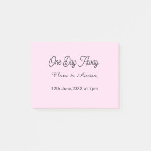 Probedinner Einen Tag entfernt Nacht vor Name da Post-it Klebezettel