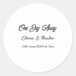 Probedinner Einen Tag entfernt Nacht vor Name da Runder Aufkleber