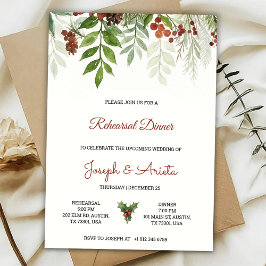 Probedinner-Einladungskarte Blumenmuster Einladung
