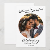 Probedinner-Hochzeit mit Foto Einladung (Vorne/Hinten)