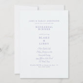 Probedinner in Blasslila Einladung (Vorderseite)