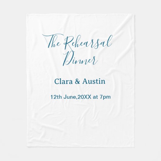 Probedinner in der Nacht davor einfach minimalisti Fleecedecke (Vorderseite)