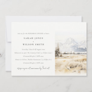 Probedinner Jackson Hole Wyoming Landschaft Einladung