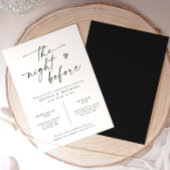 Probedinner Moderne Schwarz-Weiß-Handschrift Einladung