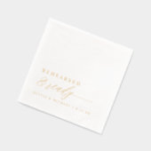 Probedinner Probiert & Bereit Hochzeit Gold Servietten Mit Folie (Links)