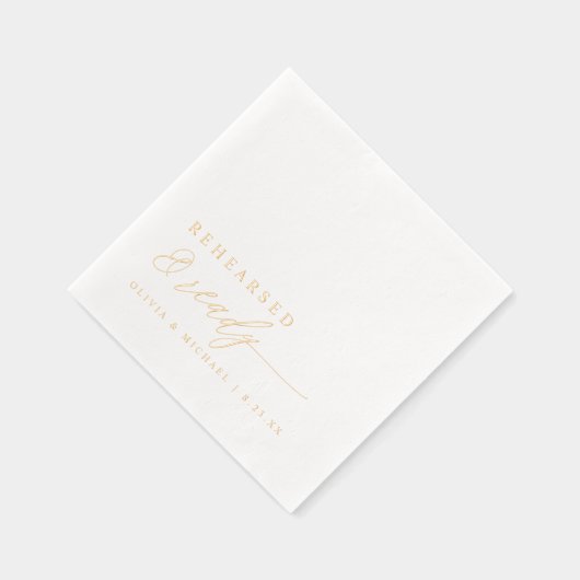 Probedinner Probiert & Fertig Hochzeit Gold Servietten Mit Folie (Rechts)