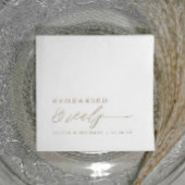 Probedinner Probiert & Fertig Hochzeit Gold Servietten Mit Folie