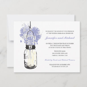 Probedinner - Wilde Blumen & Mason Jar Einladung