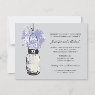 Probedinner - Wilde Blumen & Mason Jar Einladung