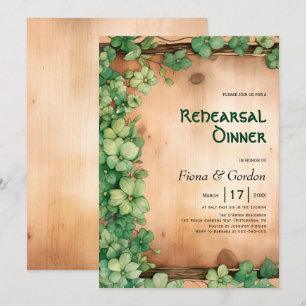 Probedinner zur Hochzeit am St. Patrick's Day in d Einladung