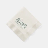 Probeessen am Abend vor der Salbeigrünen Hochzeit Serviette (Ecke)