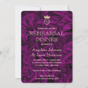 Probeessen mit königlichem Monogramm Einladung