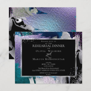 Probelauf   Modern Glänzend Fett Lilafarben Türkis Einladung