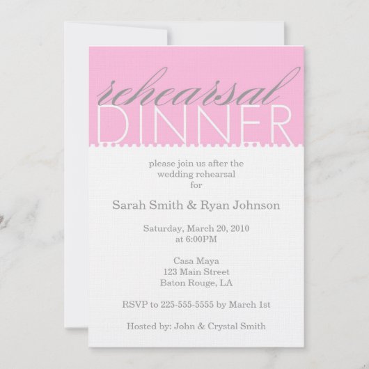 Proben-Abendessen Einladung (Vorderseite)