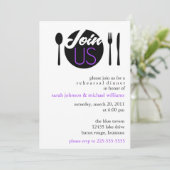 Proben-Abendessen Einladung (Stehend Vorderseite)