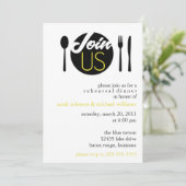 Proben-Abendessen Einladung (Stehend Vorderseite)