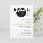 Proben-Abendessen Einladung (Stehend Vorderseite)