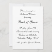 Proben-Abendessen Einladung (Rückseite)