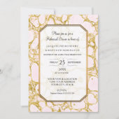 Proben-Abendessen gemarmortes Einladung (Vorderseite)