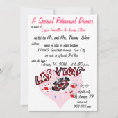 Proben-Abendessen-Kasino-Thema-Rosa-Herz Einladung (Vorderseite)