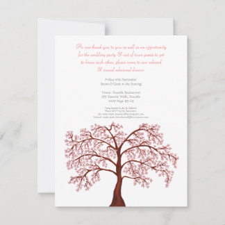 Proben-Abendessen-Kirschblüten-Kirschblüte-Baum Einladung