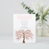 Proben-Abendessen-Kirschblüten-Kirschblüte-Baum Einladung (Stehend Vorderseite)