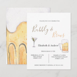 Proben-Dinner-Einladung für Bubbly & Braws Einladung