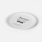Proben-Dinner-Papierplatten "Bester Tag überhaupt" Pappteller (Schrägansicht)