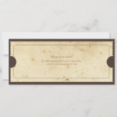 Proben-oder Willkommens-Abendessen - Einladung (Rückseite)