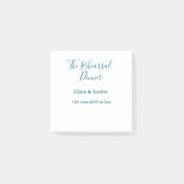 Probenessen in der Nacht zuvor einfach minimal m Post-it Klebezettel