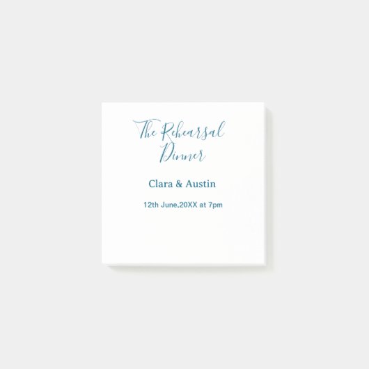 Probenessen in der Nacht zuvor einfach minimal m Post-it Klebezettel (Vorderseite)