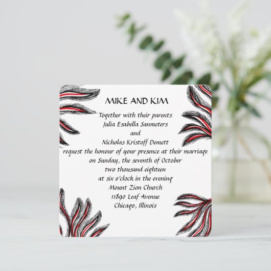 PROBENWEDERINVITATION EINLADUNG (Stehend Vorderseite)