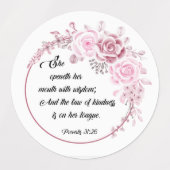 Proberbs31,26 Aufkleber, Aufkleber auf Glaubensbas (Design 2)