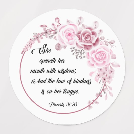 Proberbs31,26 Aufkleber, Aufkleber auf Glaubensbas (Design 2)