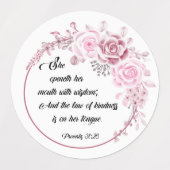 Proberbs31,26 Aufkleber, Aufkleber auf Glaubensbas (Design 1)