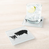 Probezeit Glasuntersetzer (Schrägansicht)