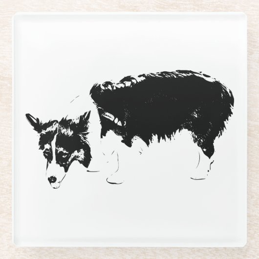 Probezeit Glasuntersetzer (Vorderseite)