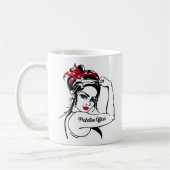 Probierbeauftragte Rosie The Riveter Button Up Kaffeetasse (Links)