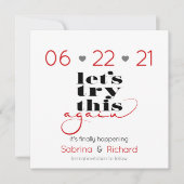 Probieren Sie das mal wieder in Rot und Grau Save Einladung (Vorderseite)