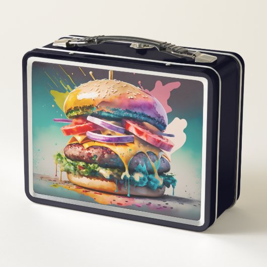 Probieren Sie den Regenbogen: Burger Lunch Box bre (Rückseite)