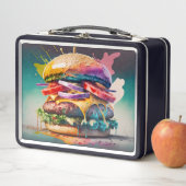 Probieren Sie den Regenbogen: Burger Lunch Box bre (Beispiel)