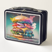 Probieren Sie den Regenbogen: Burger Lunch Box bre (Vorderseite)