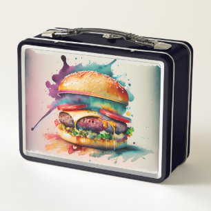 Probieren Sie den Regenbogen: Burger Lunch Box bre