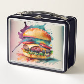 Probieren Sie den Regenbogen: Burger Lunch Box bre (Vorderseite)