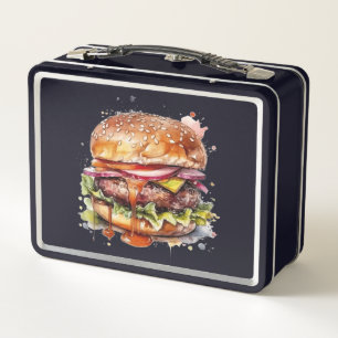 Probieren Sie den Regenbogen: Burger Lunch Box bre
