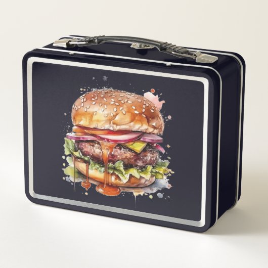 Probieren Sie den Regenbogen: Burger Lunch Box bre (Rückseite)