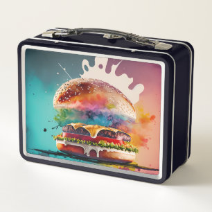 Probieren Sie den Regenbogen: Burger Lunch Box bre