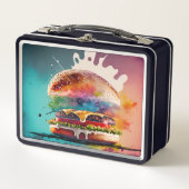 Probieren Sie den Regenbogen: Burger Lunch Box bre (Vorderseite)