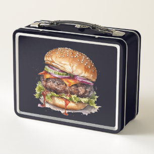 Probieren Sie den Regenbogen: Burger Lunch Box bre